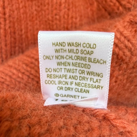 Garnet Hill Orange Button-Up Cardigan - Picture 6 of 8